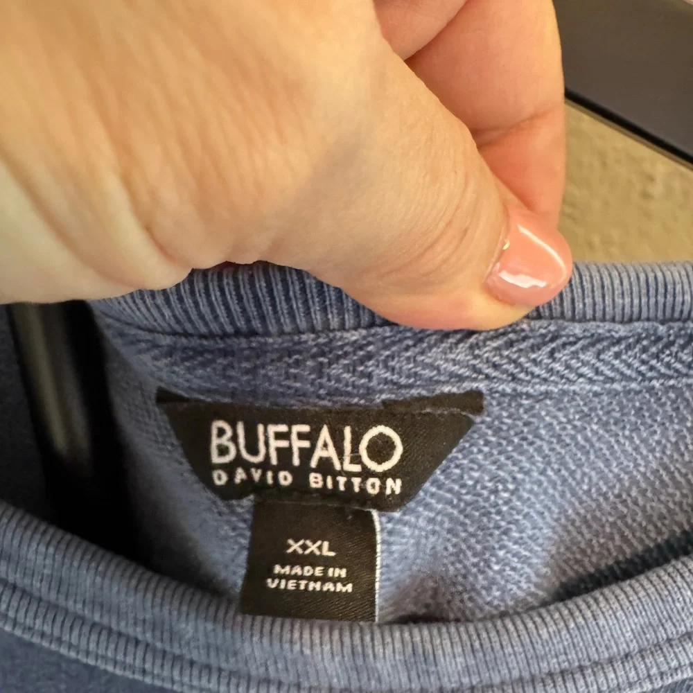 Women’s Buffalo David Bitton Blue and Gray Sweatshirts - Picture 4 of 13